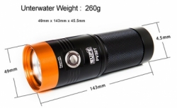 large PV32T  TORCH SCUBALAMP 3000 LUMENS 9